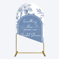 Aperturee - Aperturee Something Blue Before I Do Bridal Shower Arch Backdrop