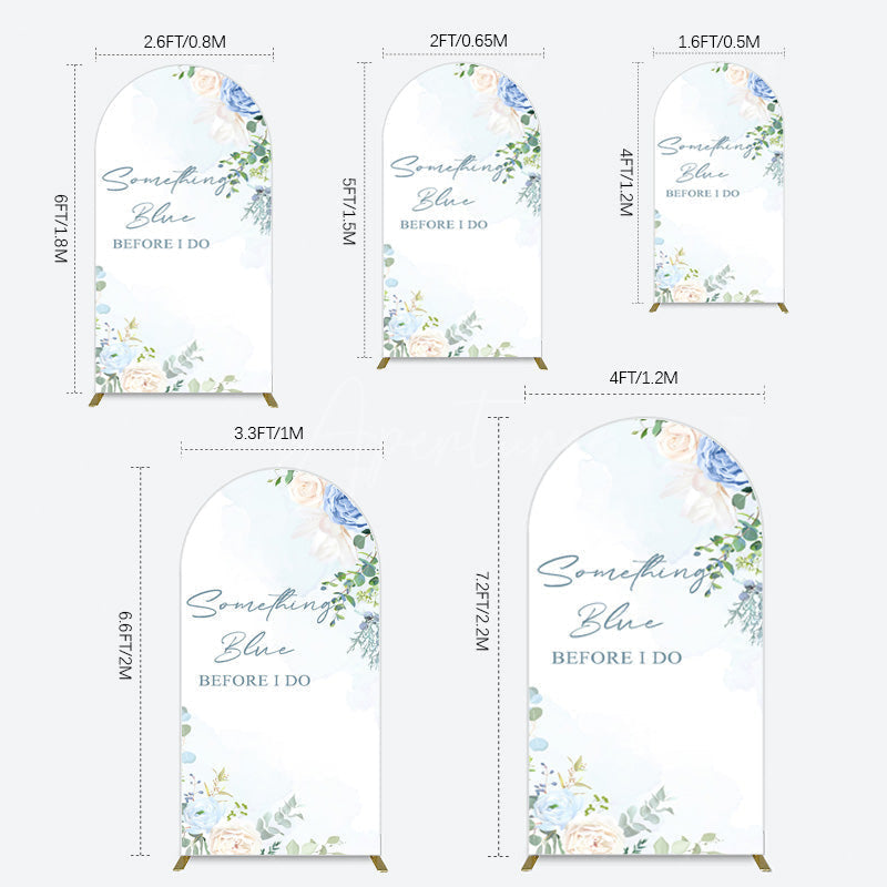 Aperturee - Aperturee Something Blue Before I Do Wedding Arch Backdrop