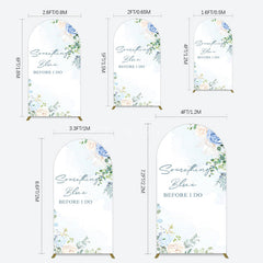 Aperturee - Aperturee Something Blue Before I Do Wedding Arch Backdrop