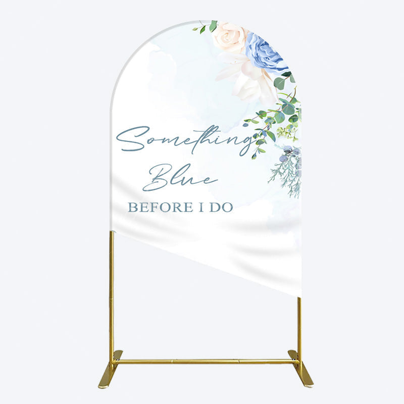 Aperturee - Aperturee Something Blue Before I Do Wedding Arch Backdrop