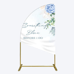 Aperturee - Aperturee Something Blue Before I Do Wedding Half Moon Arch Backdrop