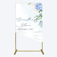 Aperturee - Aperturee Something Blue Before I Do Wedding Rectangle Backdrop