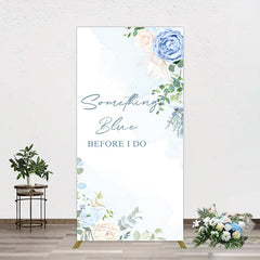 Aperturee - Aperturee Something Blue Before I Do Wedding Rectangle Backdrop