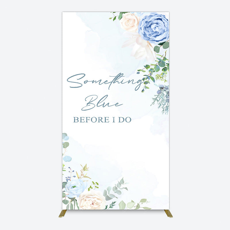 Aperturee - Aperturee Something Blue Before I Do Wedding Rectangle Backdrop