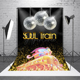 Aperturee Aperturee Soul Train Themed Photography Backdrop 70s Disco Party with Mirror Balls Retro Funk and R&B Dance Party Decor