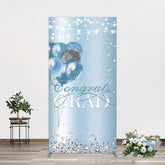 Aperturee - Aperturee Sparkle Diamonds Blue Congrats Grad Rectangle Backdrop