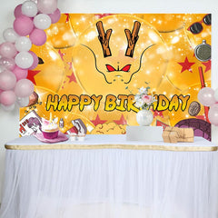 Aperturee - Aperturee Sparkle Gold Crutch Dragon Happy Birthday Backdrop