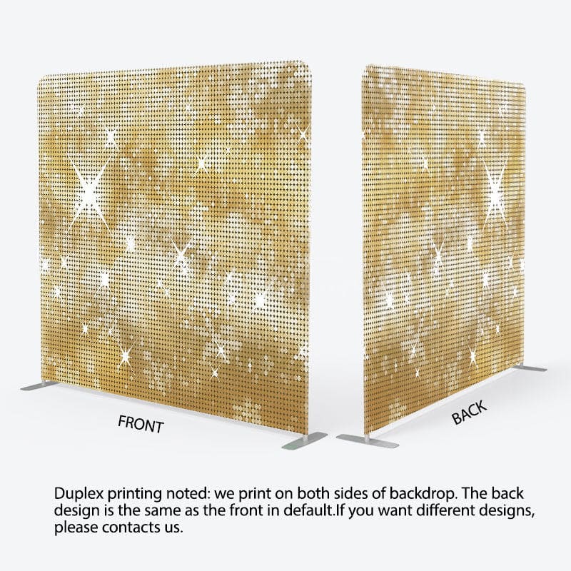 Aperturee - Aperturee Sparkle Gold Sequins Dance Party Pillow Case Backdrop