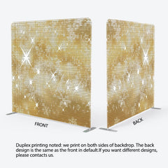 Aperturee - Aperturee Sparkle Gold Sequins Dance Party Pillow Case Backdrop