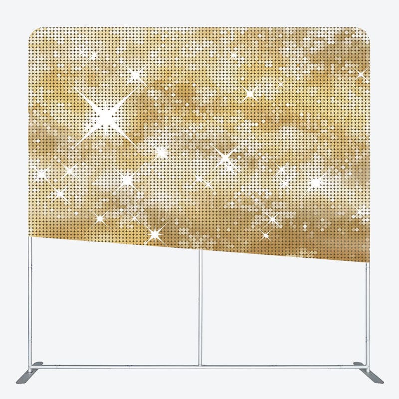 Aperturee - Aperturee Sparkle Gold Sequins Dance Party Pillow Case Backdrop