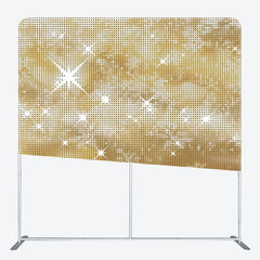 Aperturee - Aperturee Sparkle Gold Sequins Dance Party Pillow Case Backdrop