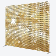 Aperturee - Aperturee Sparkle Gold Sequins Dance Party Pillow Case Backdrop