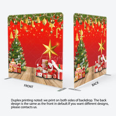 Aperturee - Aperturee Sparkle Green Xmas Tree Gift Pillow Case Backdrop