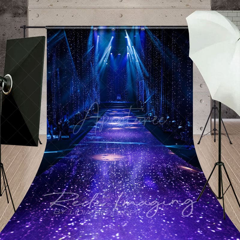 Aperturee - Aperturee Sparkle Model Runway Dance Party Stage Sweep Backdrop