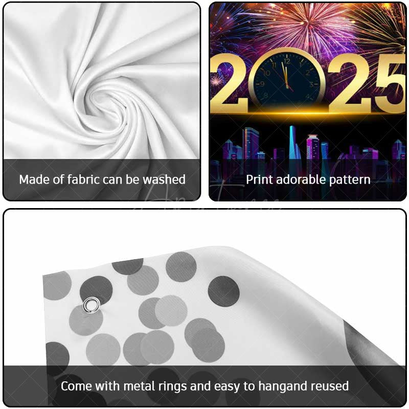 Aperturee - Aperturee Sparkle Neon Cyber City New Year Garage Door Banner