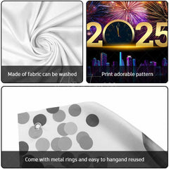 Aperturee - Aperturee Sparkle Neon Cyber City New Year Garage Door Banner