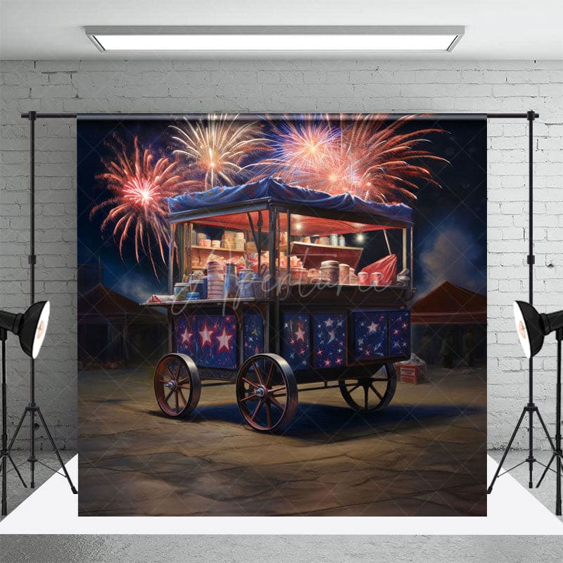 Aperturee - Aperturee Sparkle Trolley Shelf Independence Day Photo Backdrop