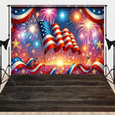 Aperturee - Aperturee Sparkle Usa Flag Independence Day Combo Set Backdrop