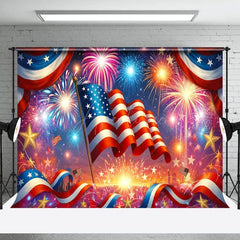 Aperturee - Aperturee Sparkle Usa Flag Independence Day Combo Set Backdrop