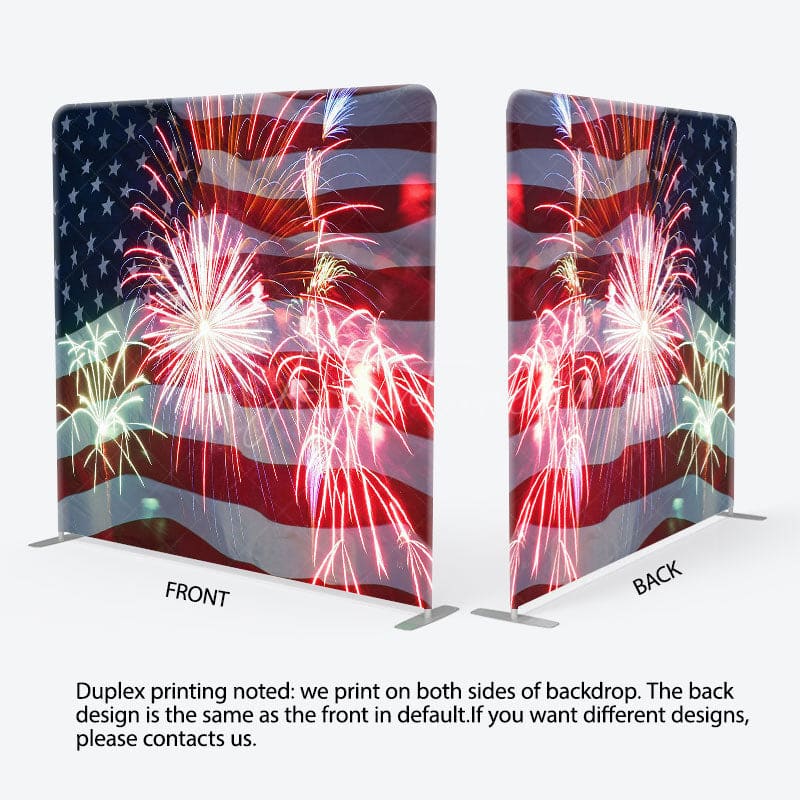 Aperturee - Aperturee Sparkle Usa Flag Independence Day Pillow Case Backdrop