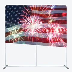 Aperturee - Aperturee Sparkle Usa Flag Independence Day Pillow Case Backdrop