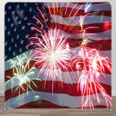 Aperturee - Aperturee Sparkle Usa Flag Independence Day Pillow Case Backdrop