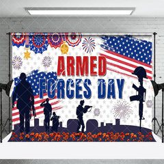 Aperturee - Aperturee Sparkle Usa Flag National Armed Forces Day Backdrop
