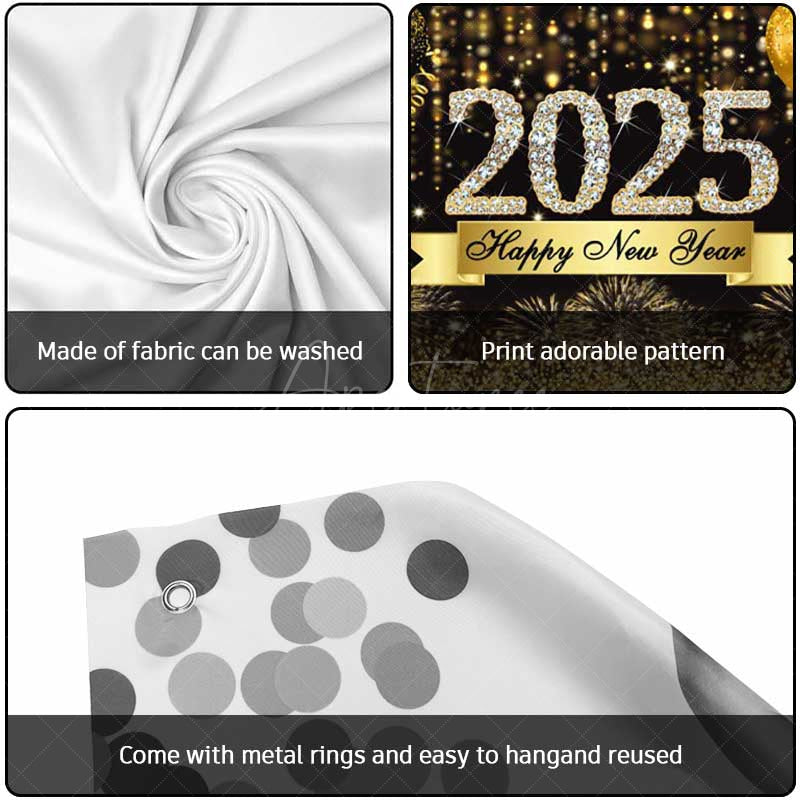 Aperturee - Aperturee Sparkling Bokeh Champagne 2025 Garage Door Banner