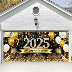 Aperturee - Aperturee Sparkling Bokeh Champagne 2025 Garage Door Banner