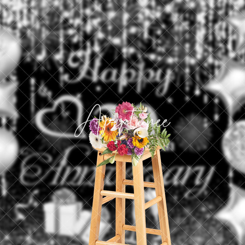 Aperturee - Aperturee Sparkling Silver Balloon 30Th Anniversary Backdrop