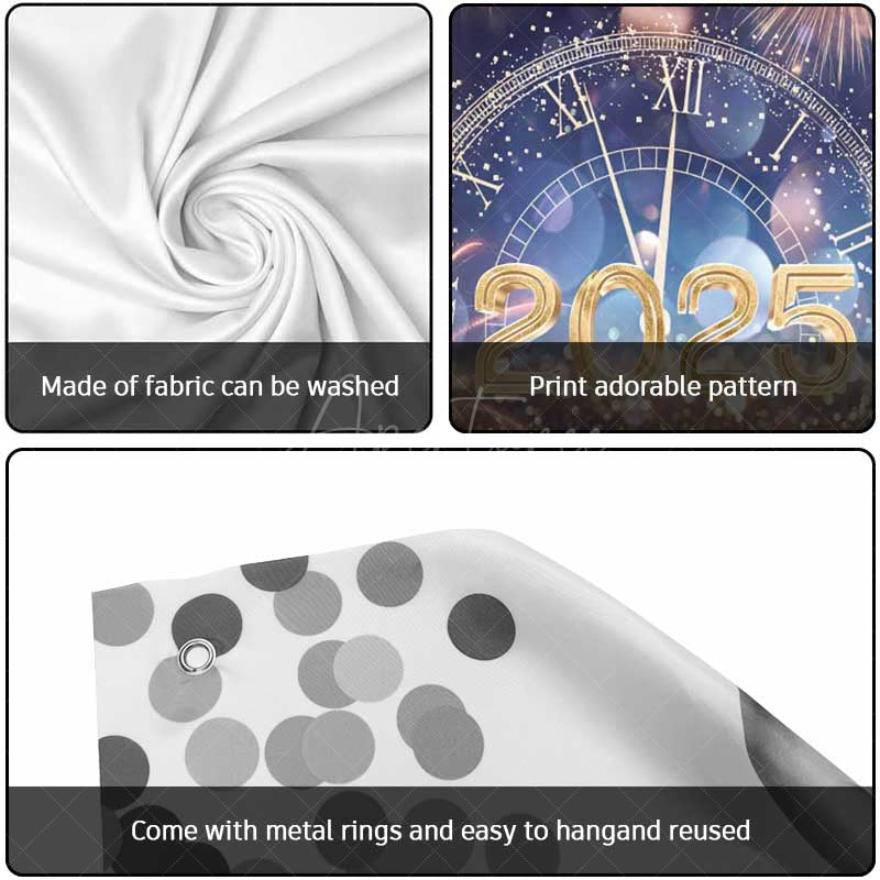 Aperturee - Aperturee Sparks Bokeh 2025 Clock Bokeh Garage Door Banner