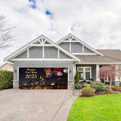 Aperturee - Aperturee Sparks Night Sky Modern Led City Garage Door Banner