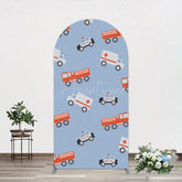 Aperturee - Aperturee Special Vehicle Cartoon Sweet Birthday Arch Backdrop