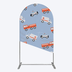 Aperturee - Aperturee Special Vehicle Cartoon Sweet Birthday Arch Backdrop