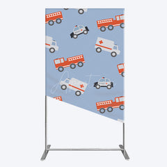 Aperturee - Aperturee Special Vehicle Cartoon Sweet Birthday Rectangle Backdrop