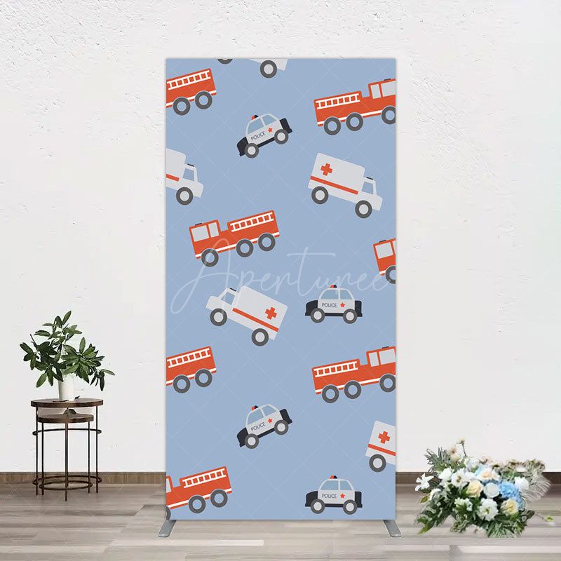 Aperturee - Aperturee Special Vehicle Cartoon Sweet Birthday Rectangle Backdrop