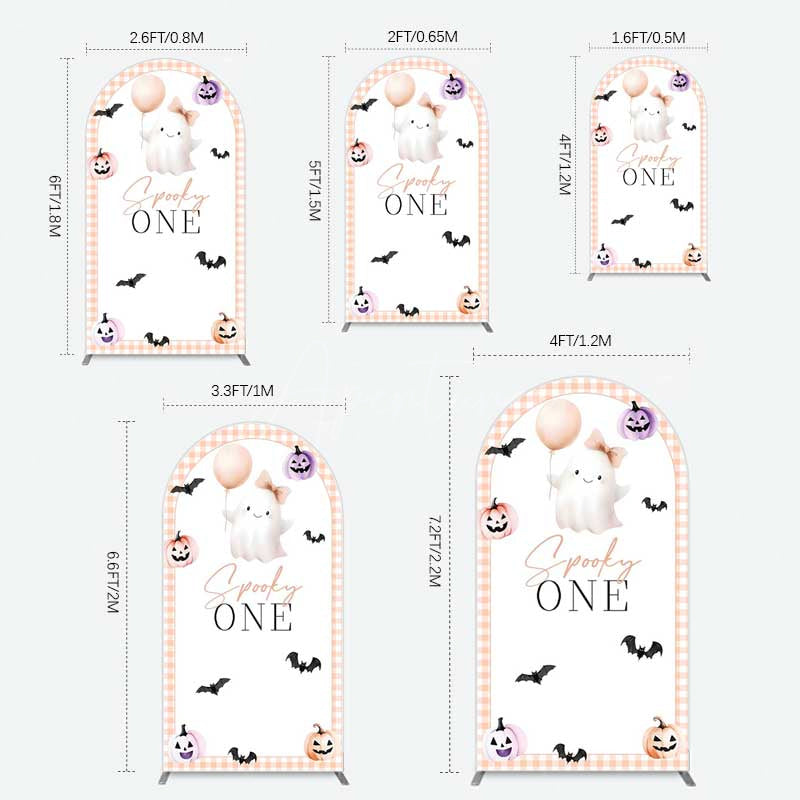 Aperturee Aperturee Spooky One Boo 1St Halloween Birthday Arch Backdrop