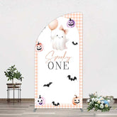 Aperturee Aperturee Spooky One Boo 1St Halloween Birthday Half Moon Arch Backdrop