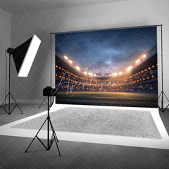 Aperturee - Aperturee Sports Stadium Night Game Backdrop Bright Lights Bokeh Effect Dynamic Event Photography