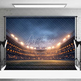 Aperturee - Aperturee Sports Stadium Night Game Backdrop Bright Lights Bokeh Effect Dynamic Event Photography