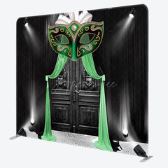 Aperturee - Aperturee Spotlight Black Door Masquerade Pillow Case Backdrop