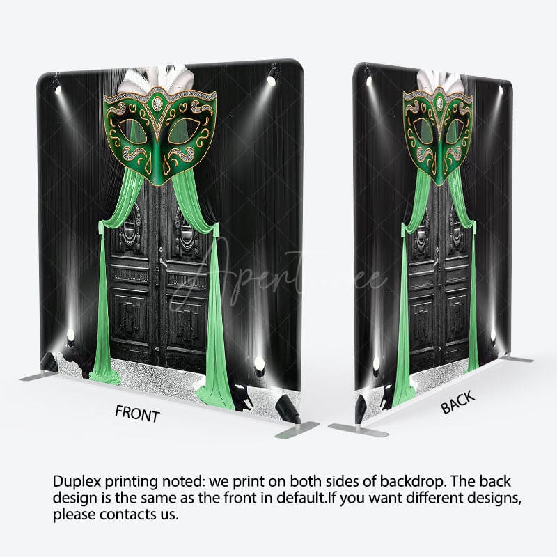 Aperturee - Aperturee Spotlight Black Door Masquerade Pillow Case Backdrop