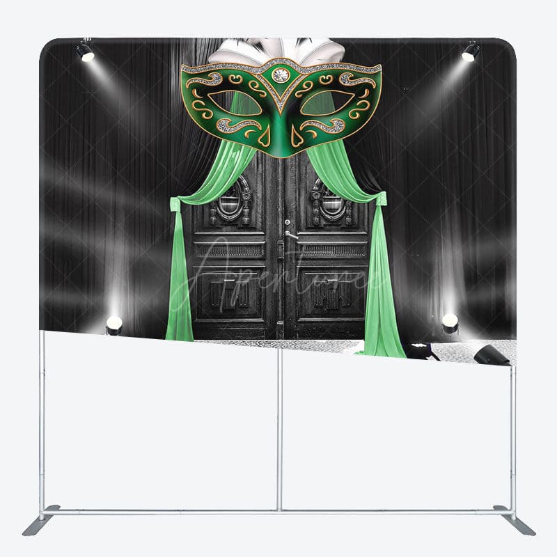 Aperturee - Aperturee Spotlight Black Door Masquerade Pillow Case Backdrop