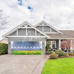 Aperturee - Aperturee Spotlights Football Sport Stadium Garage Door Banner