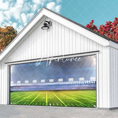 Aperturee - Aperturee Spotlights Football Sport Stadium Garage Door Banner