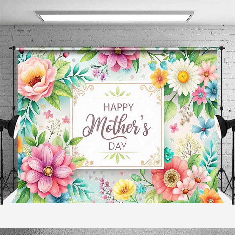 Aperturee - Aperturee Spring Blooming Flowers Happy Mothers Day Backdrop