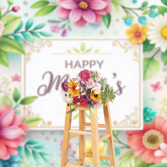 Aperturee - Aperturee Spring Blooming Flowers Happy Mothers Day Backdrop