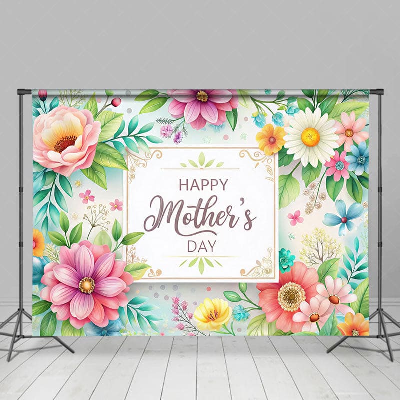 Aperturee - Aperturee Spring Blooming Flowers Happy Mothers Day Backdrop