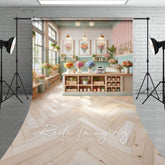 Aperturee - Aperturee Spring Bright Color Floral Fancy Room Sweep Backdrop