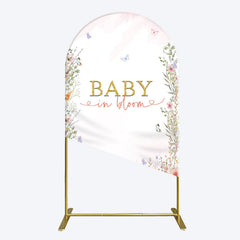Aperturee - Aperturee Spring Colorful Floral Baby In Bloom Arch Backdrop